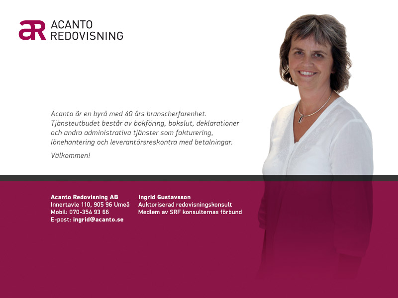 Acanto, Ingrid Gustavsson